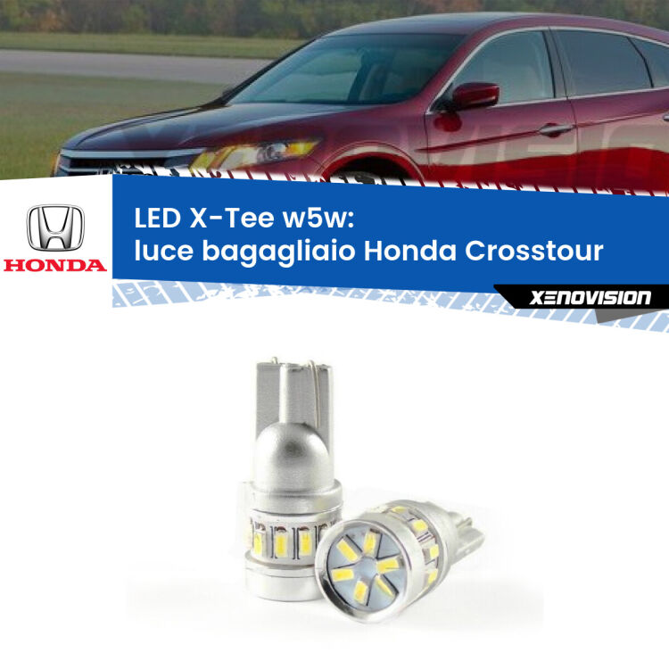 0 Luce Bagagliaio LED per Honda Crosstour 2010 - 2015: W5W X-Tee <strong>LED luce bagagliaio per Honda Crosstour</strong> 2010 - 2015. Lampade <strong>W5W</strong> modello X-Tee Xenovision top di gamma.