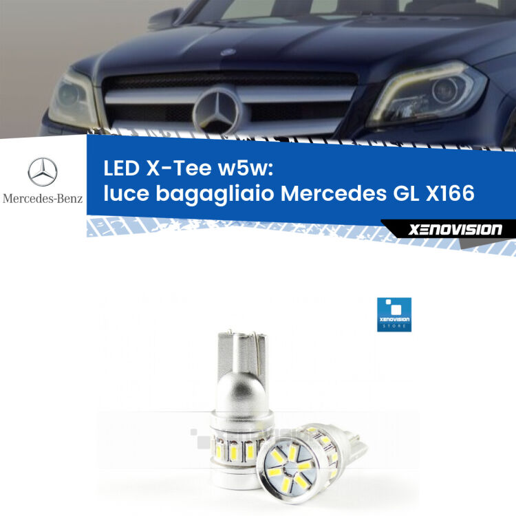 <strong>LED luce bagagliaio per Mercedes GL</strong> X166 Versione 2. Lampade <strong>W5W</strong> modello X-Tee Xenovision top di gamma.