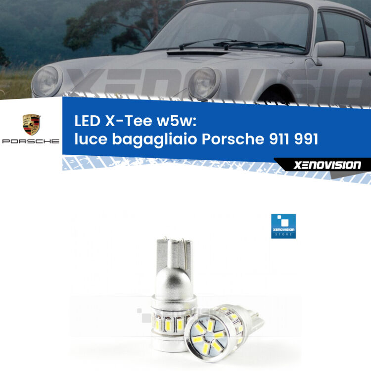 <strong>LED luce bagagliaio per Porsche 911</strong> 991 2011 - 2013. Lampade <strong>W5W</strong> modello X-Tee Xenovision top di gamma.