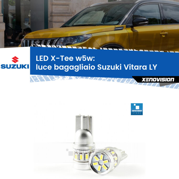 <strong>LED luce bagagliaio per Suzuki Vitara</strong> LY 2015 in poi. Lampade <strong>W5W</strong> modello X-Tee Xenovision top di gamma.