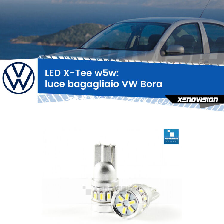 <strong>LED luce bagagliaio per VW Bora</strong>  Versione 1. Lampade <strong>W5W</strong> modello X-Tee Xenovision top di gamma.