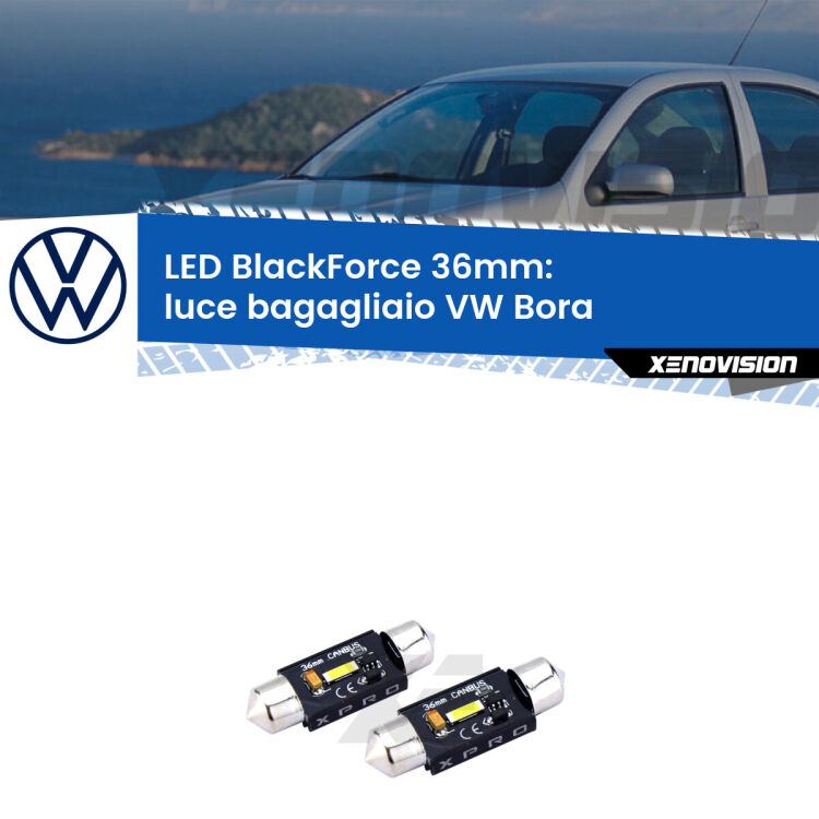 <strong>LED luce bagagliaio 36mm per VW Bora</strong>  Versione 2. Coppia lampadine <strong>C5W</strong>modello BlackForce Xenovision.