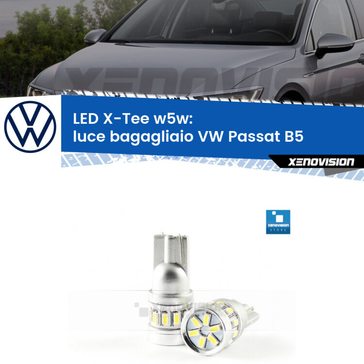 <strong>LED luce bagagliaio per VW Passat</strong> B5 Versione 2. Lampade <strong>W5W</strong> modello X-Tee Xenovision top di gamma.