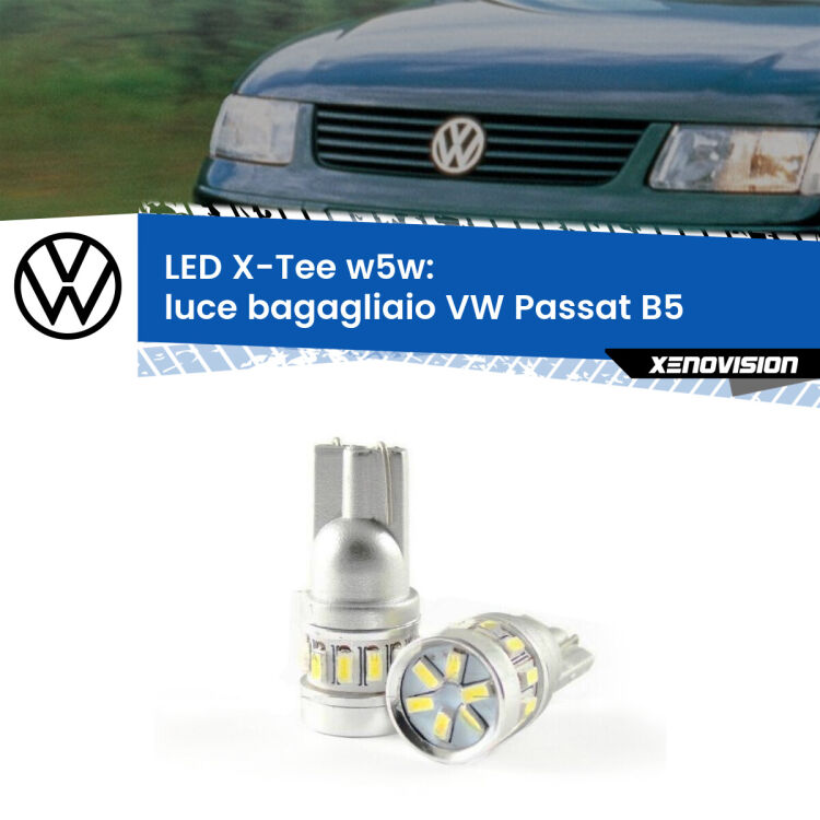 0 Luce Bagagliaio LED per VW Passat B5 Versione 2: W5W X-Tee <strong>LED luce bagagliaio per VW Passat</strong> B5 Versione 2. Lampade <strong>W5W</strong> modello X-Tee Xenovision top di gamma.