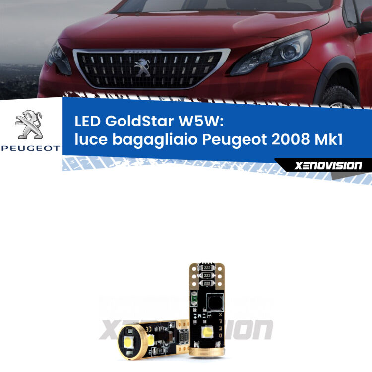 <strong>Luce Bagagliaio LED Peugeot 2008</strong> Mk1 2013 - 2018: ottima luminosità a 360 gradi. Si inseriscono ovunque. Canbus, Top Quality.