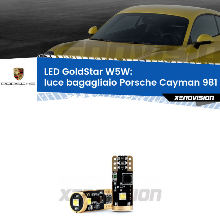 <strong>Luce Bagagliaio LED Porsche Cayman</strong> 981 2013 in poi: ottima luminosità a 360 gradi. Si inseriscono ovunque. Canbus, Top Quality.