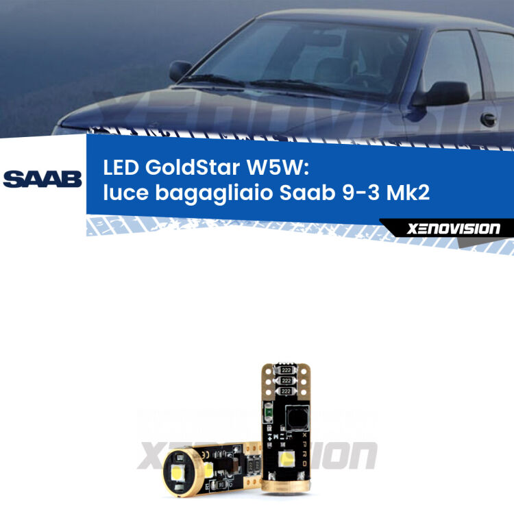 <strong>Luce Bagagliaio LED Saab 9-3</strong> Mk2 2003 - 2015: ottima luminosità a 360 gradi. Si inseriscono ovunque. Canbus, Top Quality.
