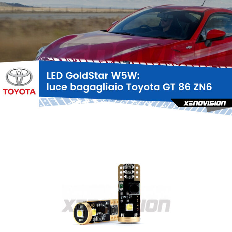 <strong>Luce Bagagliaio LED Toyota GT 86</strong> ZN6 2012 - 2020: ottima luminosità a 360 gradi. Si inseriscono ovunque. Canbus, Top Quality.