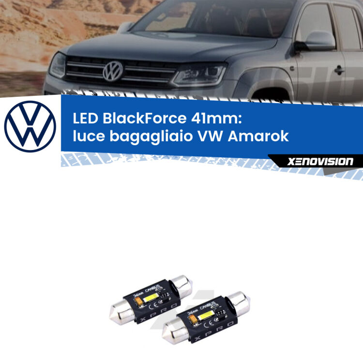 <strong>LED luce bagagliaio 41mm per VW Amarok</strong>  2010 - 2016. Coppia lampadine <strong>C5W</strong>modello BlackForce Xenovision.