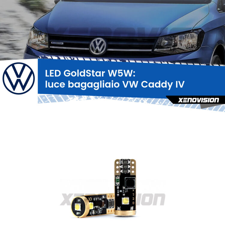 <strong>Luce Bagagliaio LED VW Caddy IV</strong>  2015 - 2017: ottima luminosità a 360 gradi. Si inseriscono ovunque. Canbus, Top Quality.