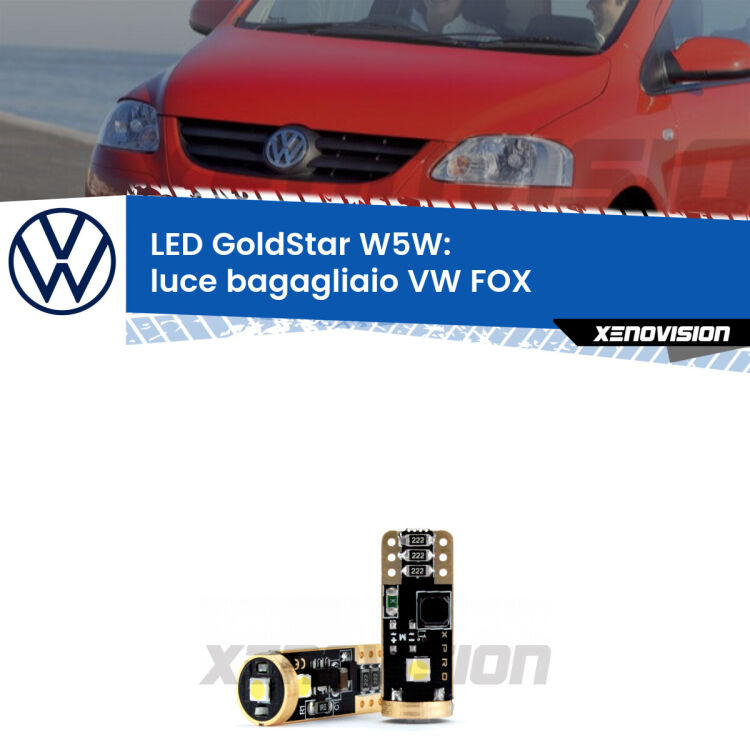 <strong>Luce Bagagliaio LED VW FOX</strong>  2003 - 2014: ottima luminosità a 360 gradi. Si inseriscono ovunque. Canbus, Top Quality.