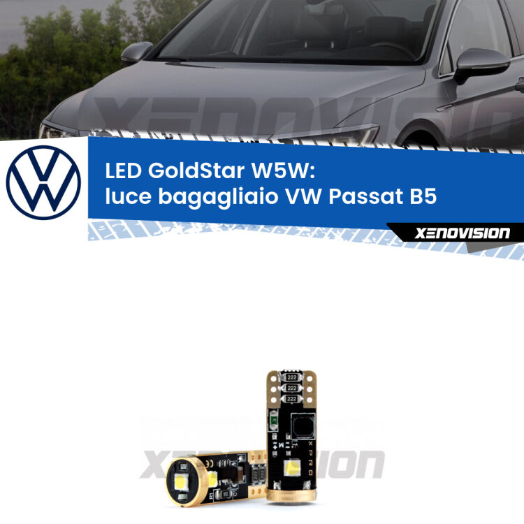 <strong>Luce Bagagliaio LED VW Passat</strong> B5 Versione 2: ottima luminosità a 360 gradi. Si inseriscono ovunque. Canbus, Top Quality.