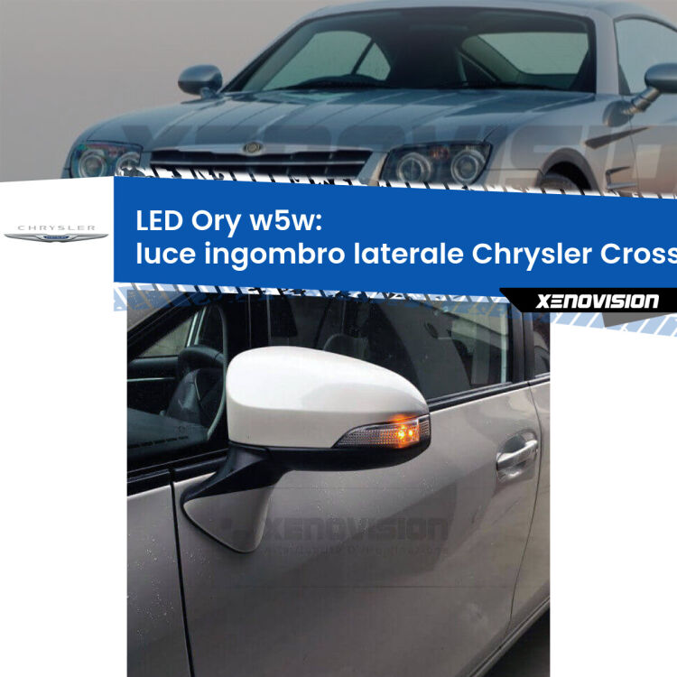 <strong>LED luce ingombro laterale w5w per Chrysler Crossfire</strong>  2003 - 2007. Una lampadina <strong>w5w</strong> canbus luce arancio modello Ory Xenovision.