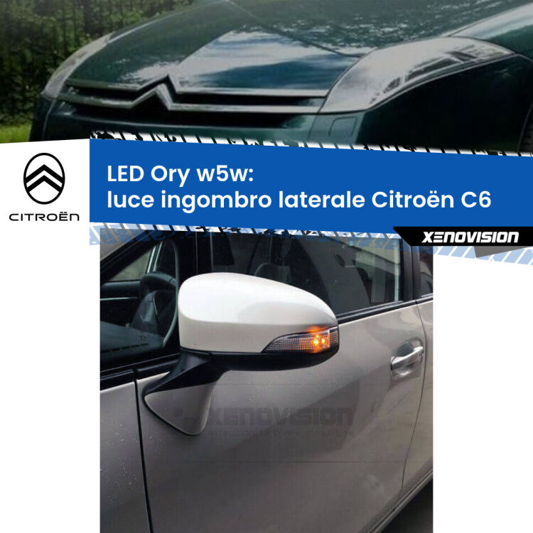 0 Luce ingombro laterale LED per Citroën C6 posteriori: Ory w5w <strong>LED luce ingombro laterale w5w per Citroën C6</strong> posteriori. Una lampadina <strong>w5w</strong> canbus luce arancio modello Ory Xenovision.