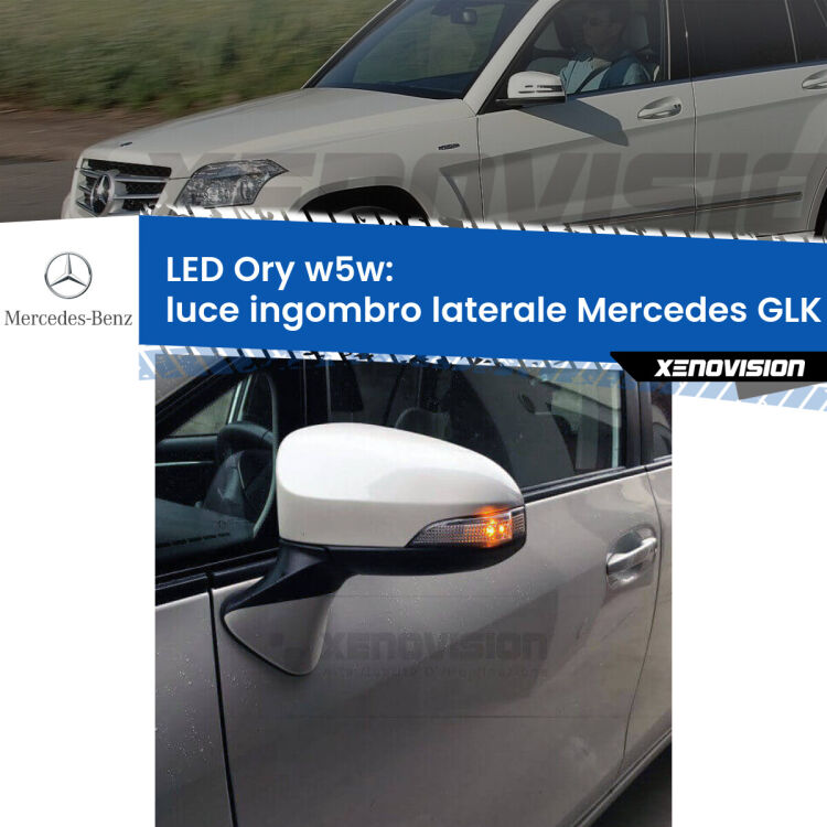 <strong>LED luce ingombro laterale w5w per Mercedes GLK</strong> X204 2008 - 2015. Una lampadina <strong>w5w</strong> canbus luce arancio modello Ory Xenovision.