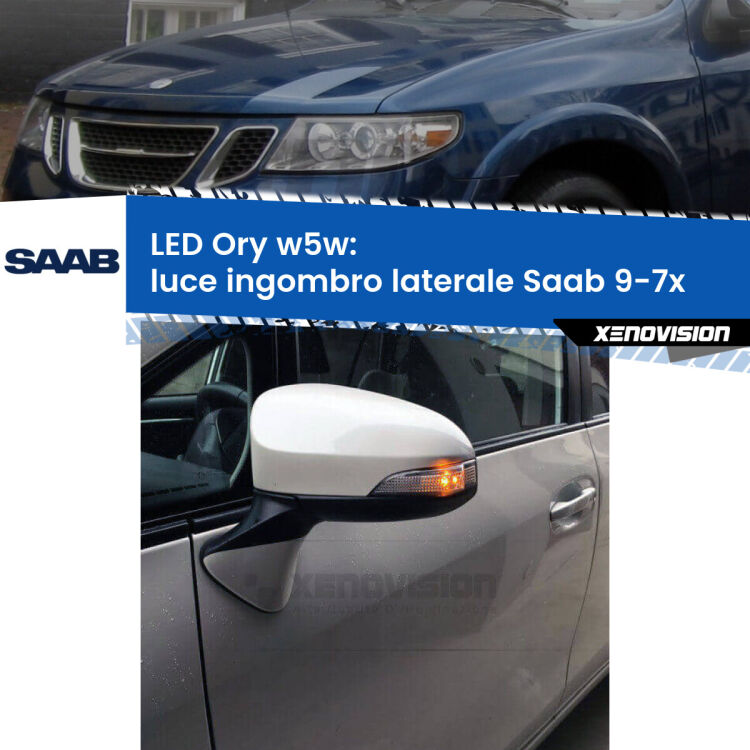 <strong>LED luce ingombro laterale w5w per Saab 9-7x</strong>  2004 - 2008. Una lampadina <strong>w5w</strong> canbus luce arancio modello Ory Xenovision.