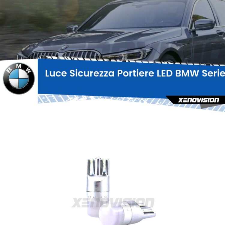 <strong>Luce Sicurezza Portiere LED BMW Serie-7</strong>: coppia led T10 a illuminazione Rossa a 360 gradi. Si inseriscono ovunque. Canbus, Top Quality.