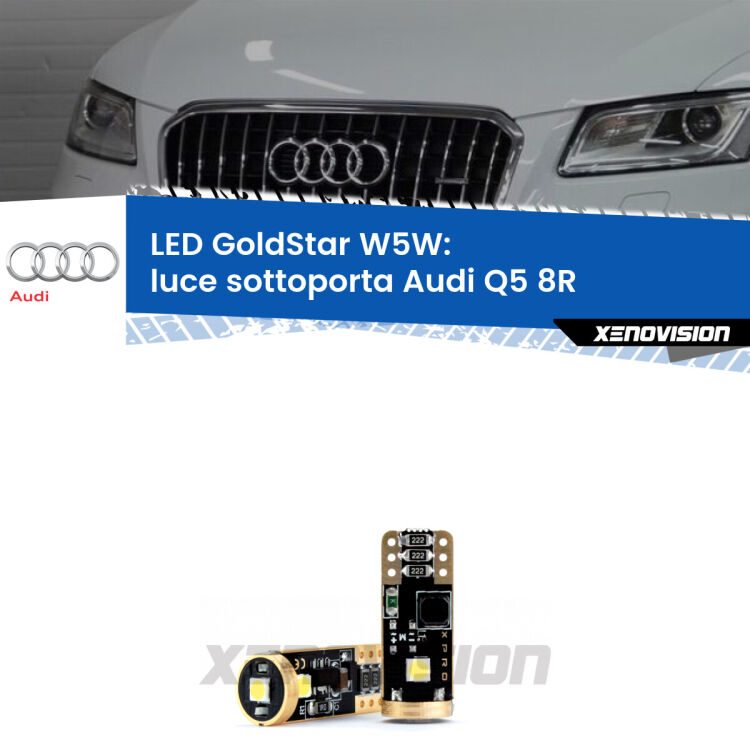 <strong>Luce Sottoporta LED Audi Q5</strong> 8R 2008 - 2017: ottima luminosità a 360 gradi. Si inseriscono ovunque. Canbus, Top Quality.