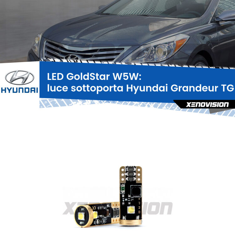 <strong>Luce Sottoporta LED Hyundai Grandeur</strong> TG 2005 - 2011: ottima luminosità a 360 gradi. Si inseriscono ovunque. Canbus, Top Quality.
