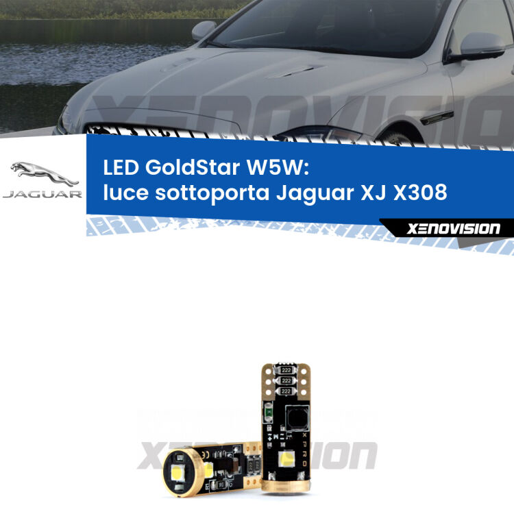 <strong>Luce Sottoporta LED Jaguar XJ</strong> X308 1997 - 2003: ottima luminosità a 360 gradi. Si inseriscono ovunque. Canbus, Top Quality.