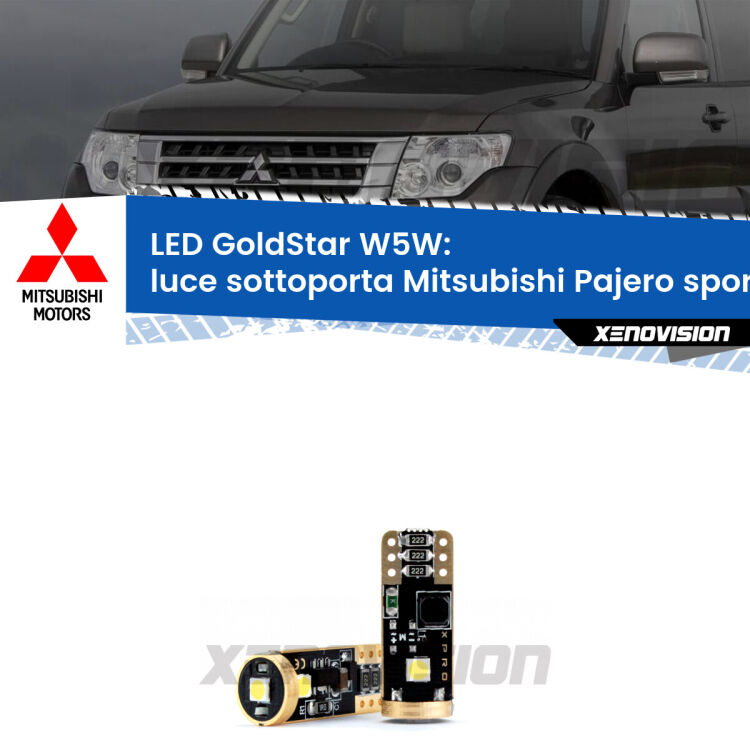 <strong>Luce Sottoporta LED Mitsubishi Pajero sport II</strong>  2008 - 2015: ottima luminosità a 360 gradi. Si inseriscono ovunque. Canbus, Top Quality.