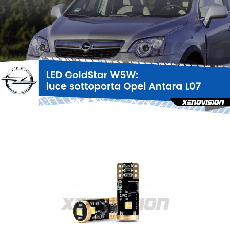 <strong>Luce Sottoporta LED Opel Antara</strong> L07 2006 - 2015: ottima luminosità a 360 gradi. Si inseriscono ovunque. Canbus, Top Quality.