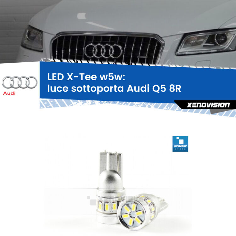<strong>LED luce sottoporta per Audi Q5</strong> 8R 2008 - 2017. Lampade <strong>W5W</strong> modello X-Tee Xenovision top di gamma.