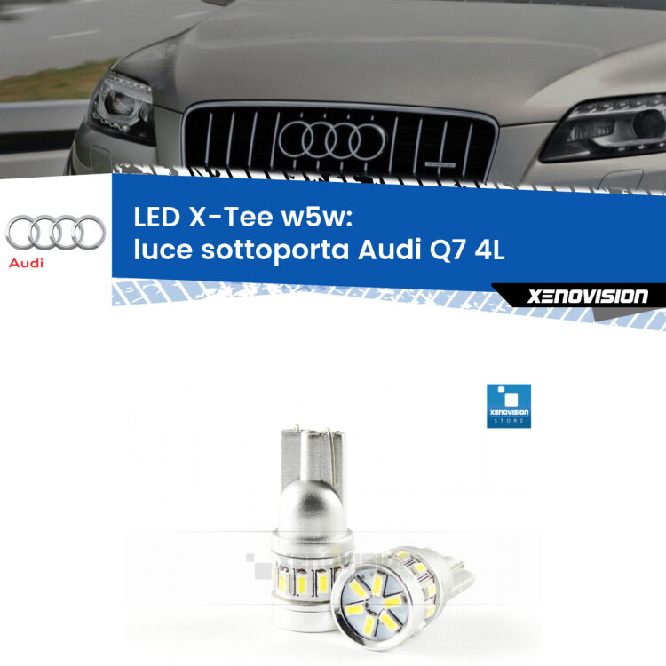 <strong>LED luce sottoporta per Audi Q7</strong> 4L 2006 - 2015. Lampade <strong>W5W</strong> modello X-Tee Xenovision top di gamma.