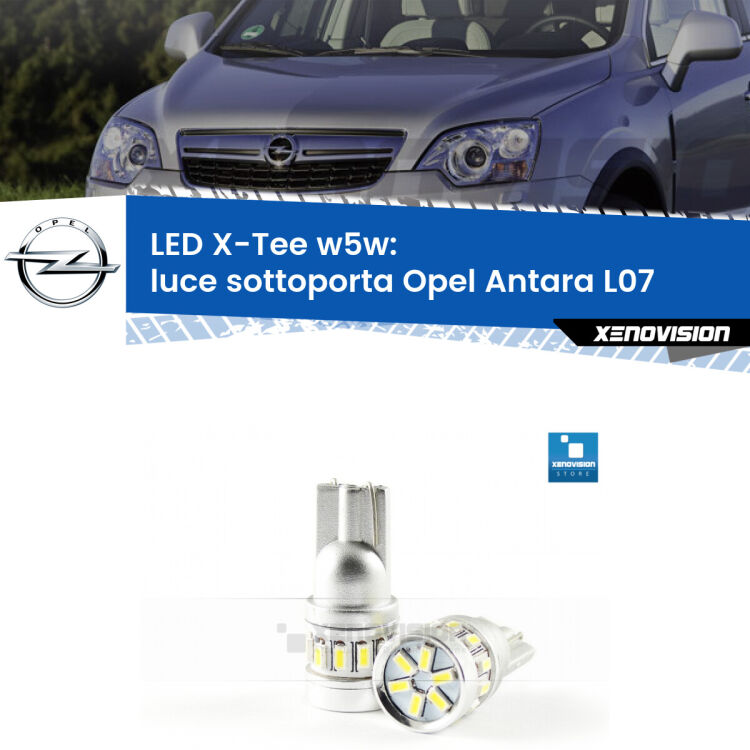 <strong>LED luce sottoporta per Opel Antara</strong> L07 2006 - 2015. Lampade <strong>W5W</strong> modello X-Tee Xenovision top di gamma.