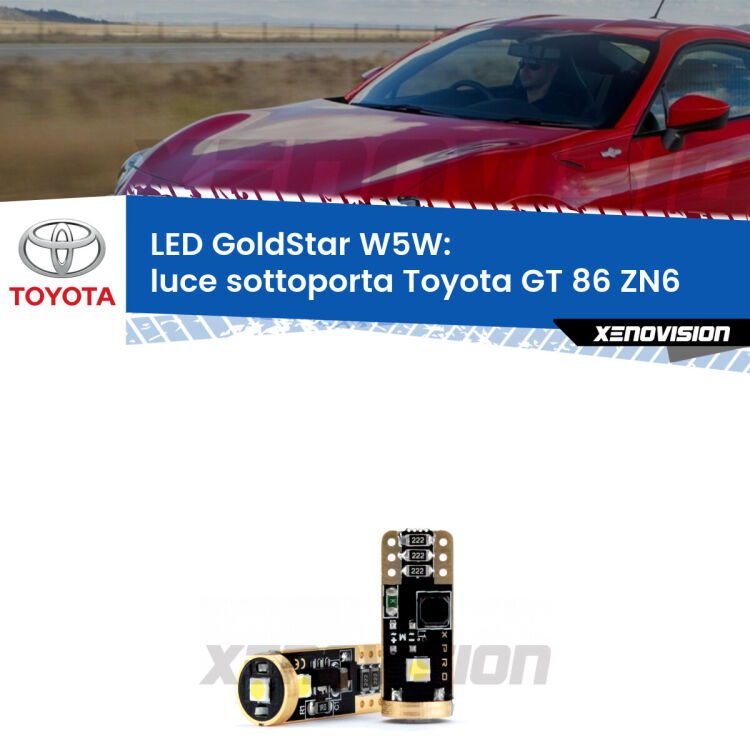 <strong>Luce Sottoporta LED Toyota GT 86</strong> ZN6 2012 - 2020: ottima luminosità a 360 gradi. Si inseriscono ovunque. Canbus, Top Quality.