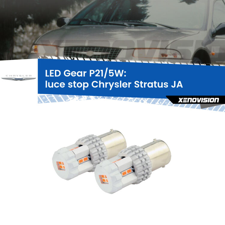 <strong>Luce Stop LED per Chrysler Stratus</strong> JA 1995 - 2001. Due lampade <strong>P21/5W</strong> rosse non canbus modello Gear.
