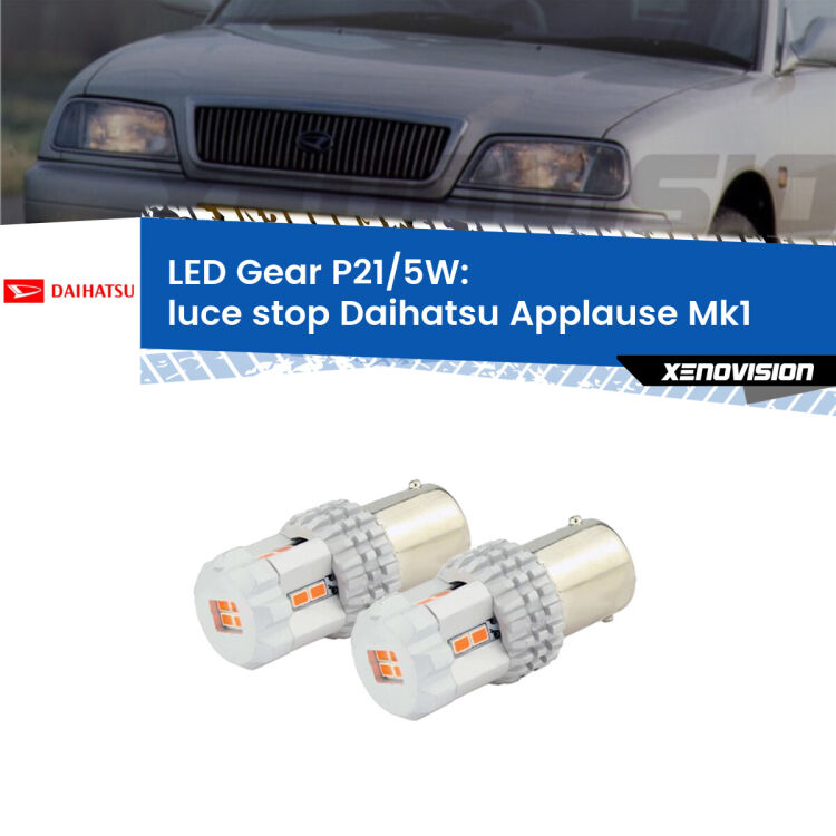 <strong>Luce Stop LED per Daihatsu Applause</strong> Mk1 1989 - 1997. Due lampade <strong>P21/5W</strong> rosse non canbus modello Gear.