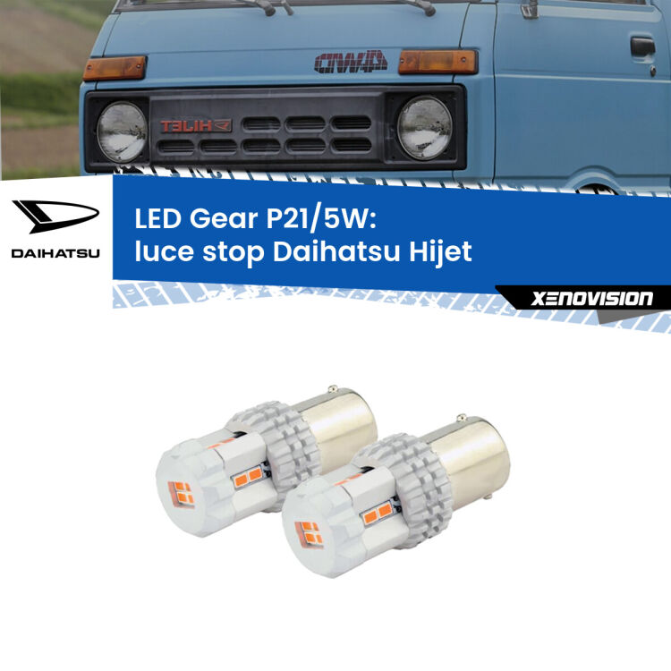0 Luce Stop LED Daihatsu Hijet 1992 - 2005: P21/5W Gear <strong>Luce Stop LED per Daihatsu Hijet</strong> 1992 - 2005. Due lampade <strong>P21/5W</strong> rosse non canbus modello Gear.