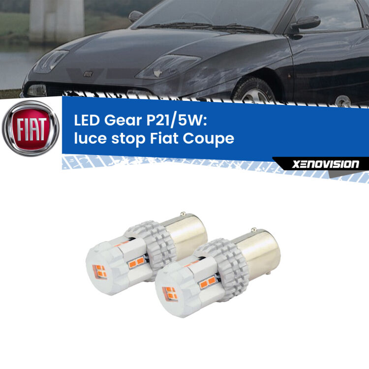 <strong>Luce Stop LED per Fiat Coupe</strong>  1993 - 2000. Due lampade <strong>P21/5W</strong> rosse non canbus modello Gear.