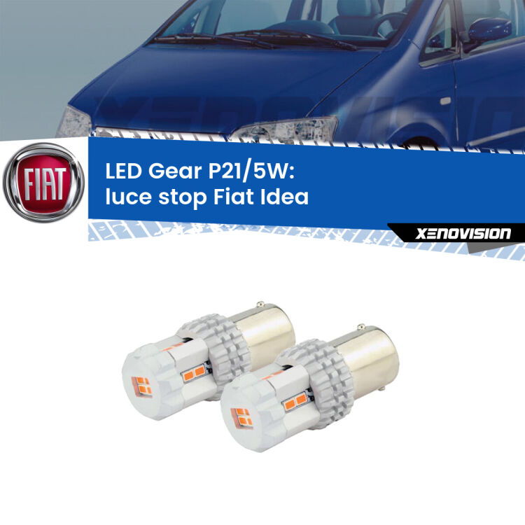 <strong>Luce Stop LED per Fiat Idea</strong>  2003 - 2015. Due lampade <strong>P21/5W</strong> rosse non canbus modello Gear.