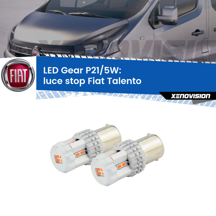 <strong>Luce Stop LED per Fiat Talento</strong>  2016 - 2020. Due lampade <strong>P21/5W</strong> rosse non canbus modello Gear.
