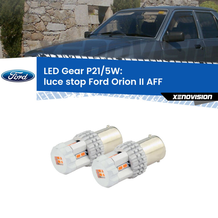 <strong>Luce Stop LED per Ford Orion II</strong> AFF 1985 - 1990. Due lampade <strong>P21/5W</strong> rosse non canbus modello Gear.