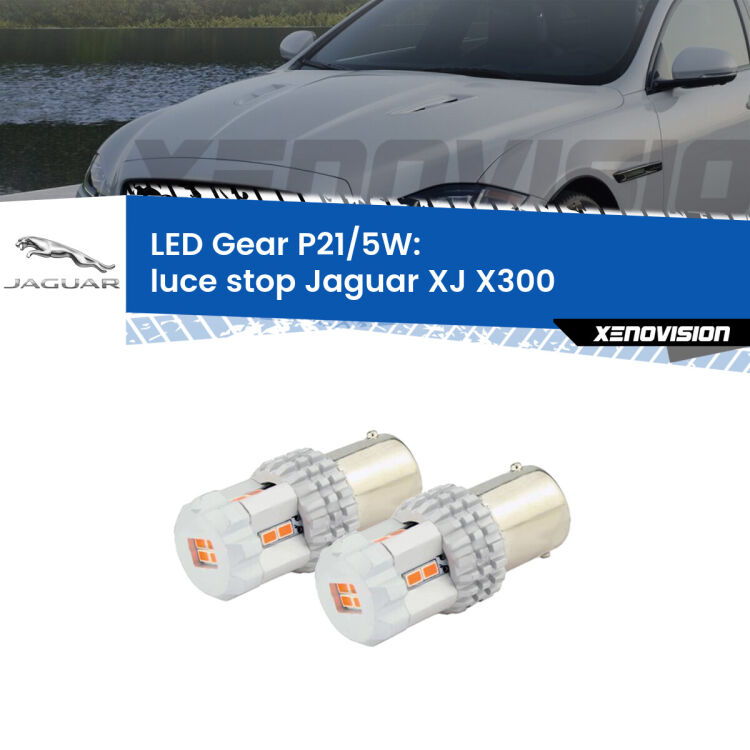 <strong>Luce Stop LED per Jaguar XJ</strong> X300 1994 - 1997. Due lampade <strong>P21/5W</strong> rosse non canbus modello Gear.