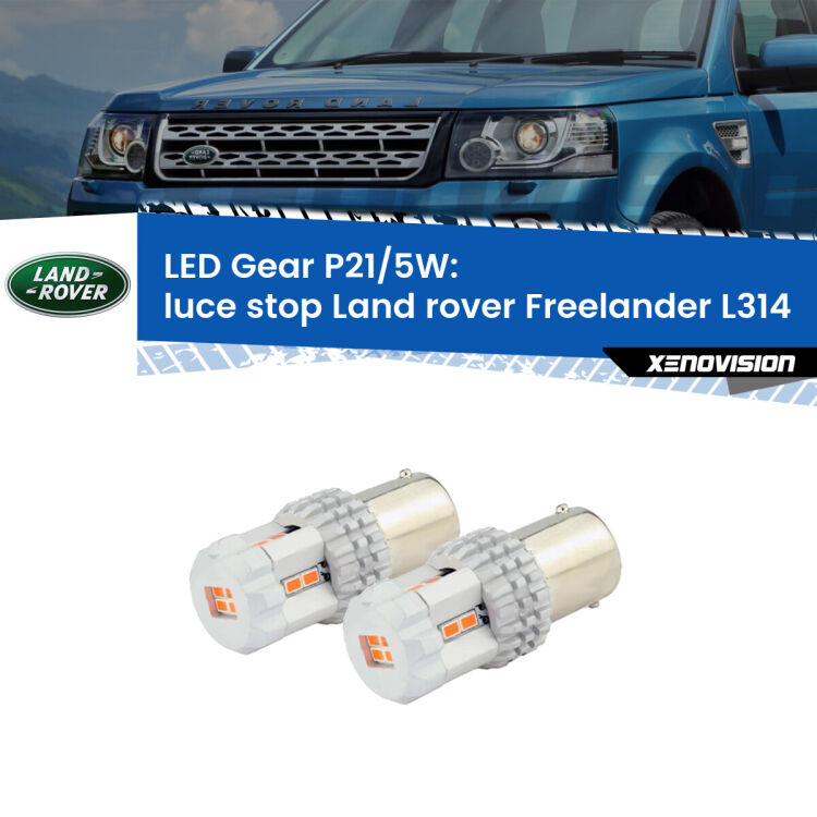 <strong>Luce Stop LED per Land rover Freelander</strong> L314 1998 - 2006. Due lampade <strong>P21/5W</strong> rosse non canbus modello Gear.