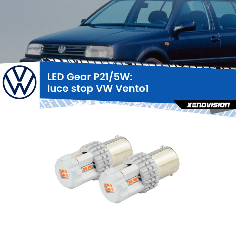 <strong>Luce Stop LED per VW Vento1</strong>  1991 - 1998. Due lampade <strong>P21/5W</strong> rosse non canbus modello Gear.