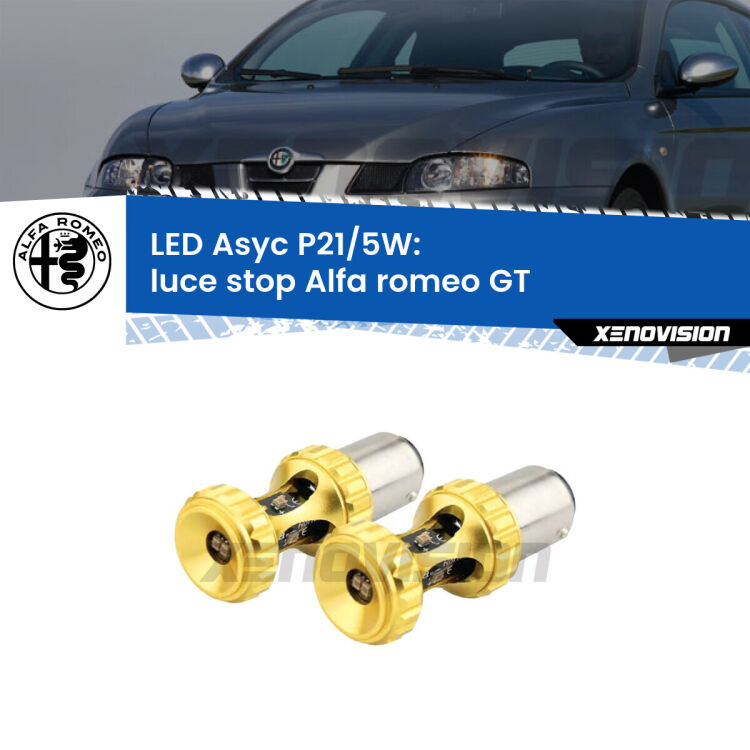 <strong>luce stop LED per Alfa romeo GT</strong>  2003 - 2010. Lampadina <strong>P21/5W</strong> rossa Canbus modello Asyc Xenovision.