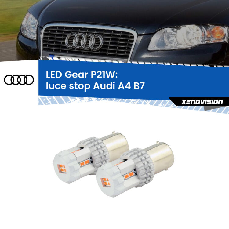 0 Luce Stop LED per Audi A4 B7 2004 - 2008: P21W Gear <p>Coppia <strong>LED P21W Rossi per </strong><strong>luce Stop</strong> <strong>Audi</strong> <strong>A4 </strong>(B7) 2004 - 2008: ultracompatti, illuminazione a 360 gradi e Canbus. Qualità Massima.</p>
<div> </div>