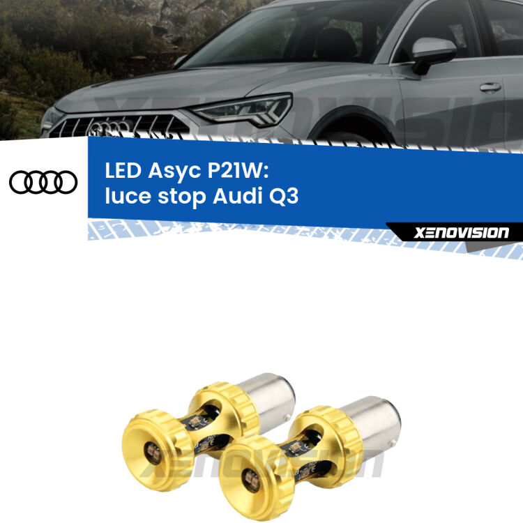 0 Luce Stop LED per Audi Q3  nel portellone: P21W Asyc <strong>Luce Stop LED per Audi Q3</strong>  nel portellone. Coppia lampade <strong>P21W</strong> super canbus Rosse modello Gear2.