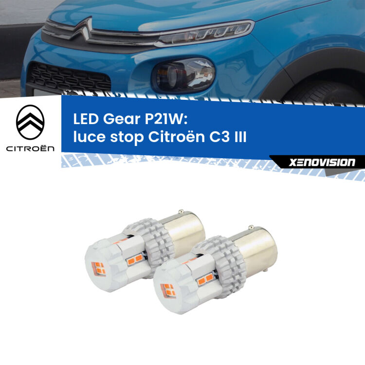 0 Luce Stop LED per Citroën C3 III 2016 in poi: P21W Gear <p>Coppia <strong>LED P21W Rossi per </strong><strong>luce Stop</strong> <strong>Citroën</strong> <strong>C3 </strong>(III) 2016 in poi: ultracompatti, illuminazione a 360 gradi e Canbus. Qualità Massima.</p>
<div> </div>