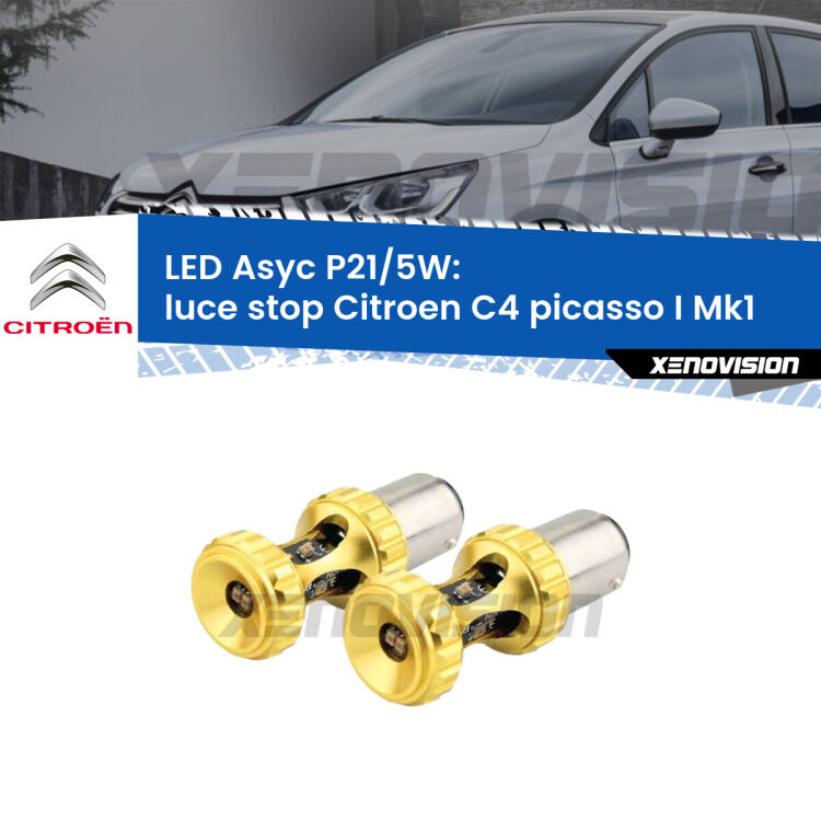 <strong>luce stop LED per Citroen C4 picasso I</strong> Mk1 2007 - 2013. Lampadina <strong>P21/5W</strong> rossa Canbus modello Asyc Xenovision.