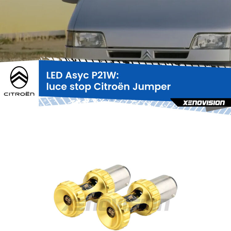 0 Luce Stop LED per Citroën Jumper 1994 - 2002: P21W Asyc <strong>Luce Stop LED per Citroën Jumper</strong> 1994 - 2002. Coppia lampade <strong>P21W</strong> super canbus Rosse modello Gear2.