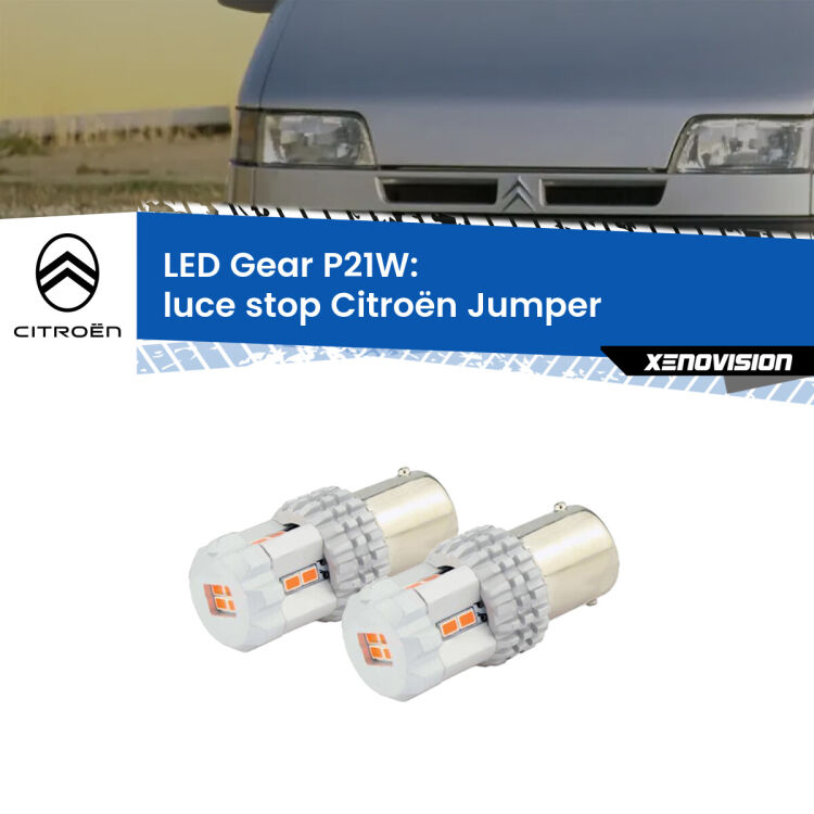 0 Luce Stop LED per Citroën Jumper 1994 - 2002: P21W Gear <p>Coppia <strong>LED P21W Rossi per </strong><strong>luce Stop</strong> <strong>Citroën</strong> <strong>Jumper </strong> 1994 - 2002: ultracompatti, illuminazione a 360 gradi e Canbus. Qualità Massima.</p>
<div> </div>