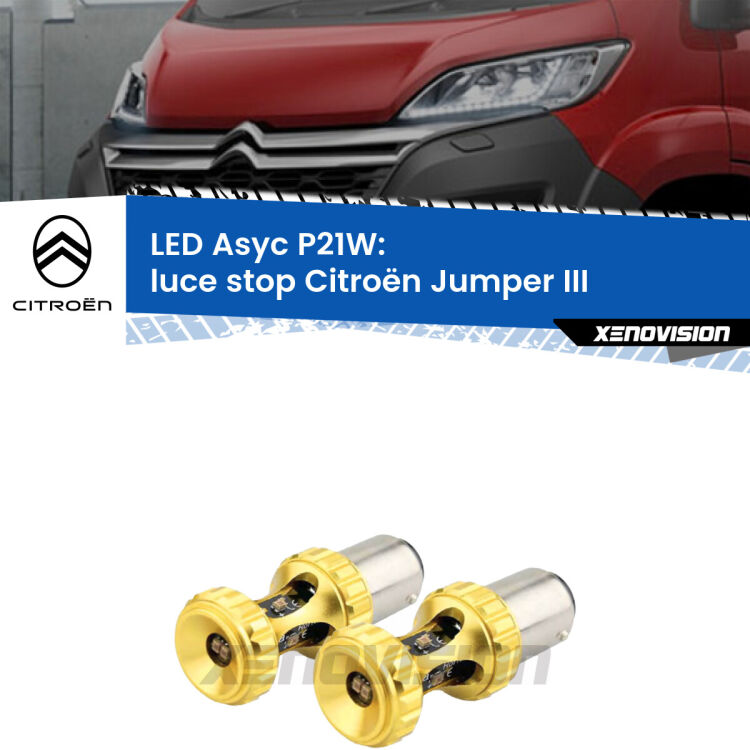 0 Luce Stop LED per Citroën Jumper III in poi: P21W Asyc <strong>Luce Stop LED per Citroën Jumper</strong> III in poi. Coppia lampade <strong>P21W</strong> super canbus Rosse modello Gear2.