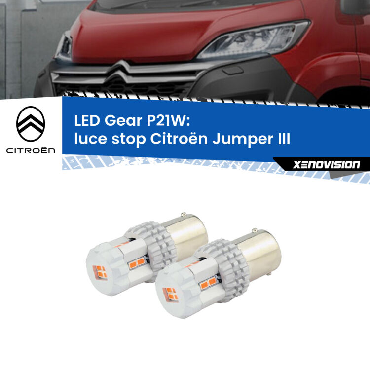0 Luce Stop LED per Citroën Jumper III in poi: P21W Gear <p>Coppia <strong>LED P21W Rossi per </strong><strong>luce Stop</strong> <strong>Citroën</strong> <strong>Jumper </strong>(III) in poi: ultracompatti, illuminazione a 360 gradi e Canbus. Qualità Massima.</p>
<div> </div>