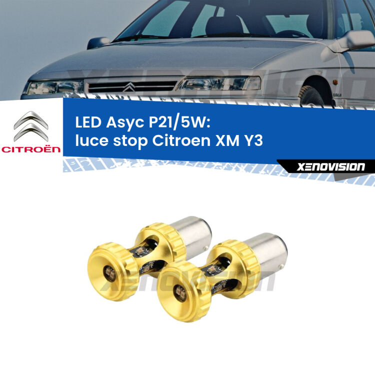 <strong>luce stop LED per Citroen XM</strong> Y3 1989 - 1994. Lampadina <strong>P21/5W</strong> rossa Canbus modello Asyc Xenovision.